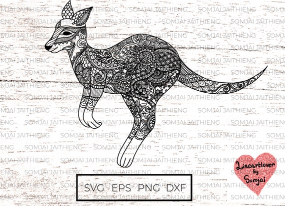 Download Jumping Kangaroo Svg Zentangle Kangaroo Svg Zentangle Svg Etsy