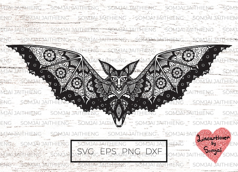 Download Two styles of bat Svg / bat svg / Zentangle Svg / Mandala ...