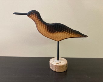 Sandpiper Shorebird Decoy: Handmade Folk Art