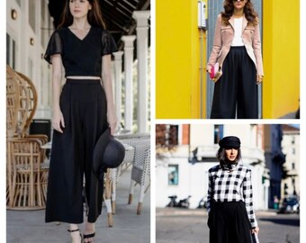 High Rise Wide Leg Pants