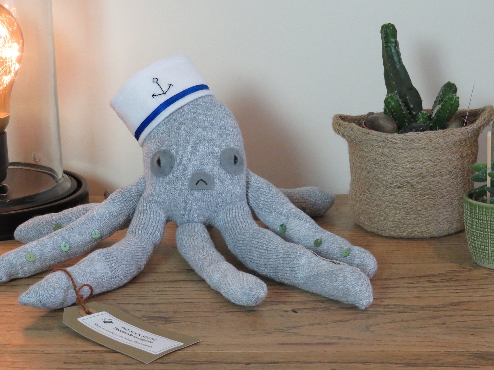 Sock Octopus, Handmade Octopus Plush, Socktopus, Sailor Octopus,sock