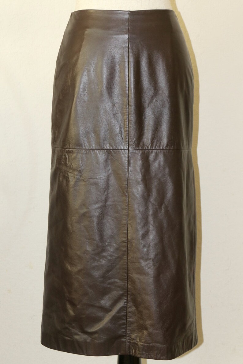 ann taylor leather skirt