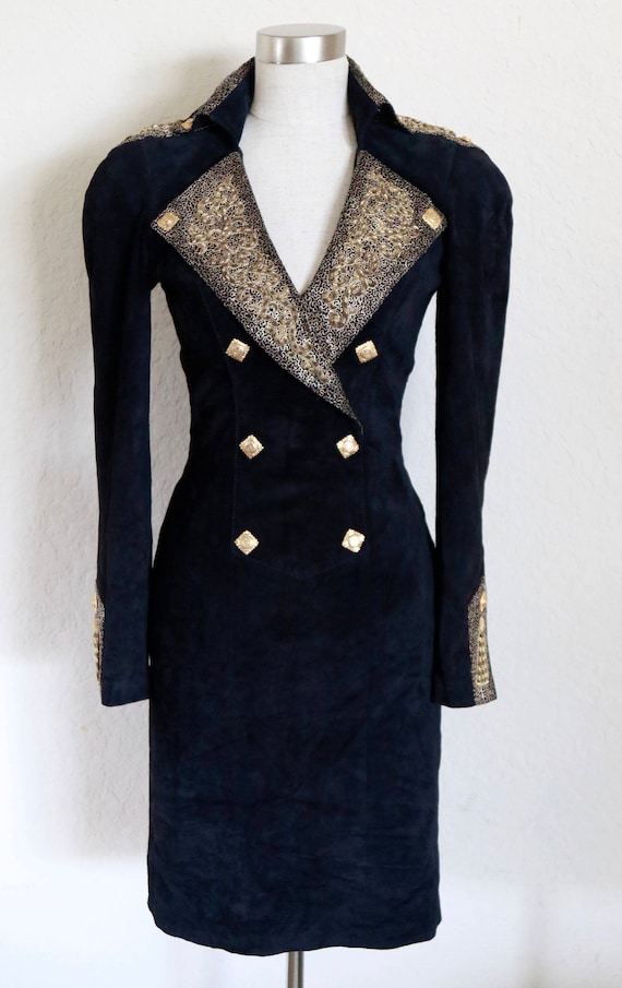 Vintage Michael Hoban North Beach Leather Dress