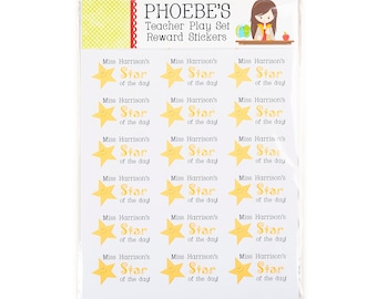 Personalized Teacher Reward Stickers - Role Play Set