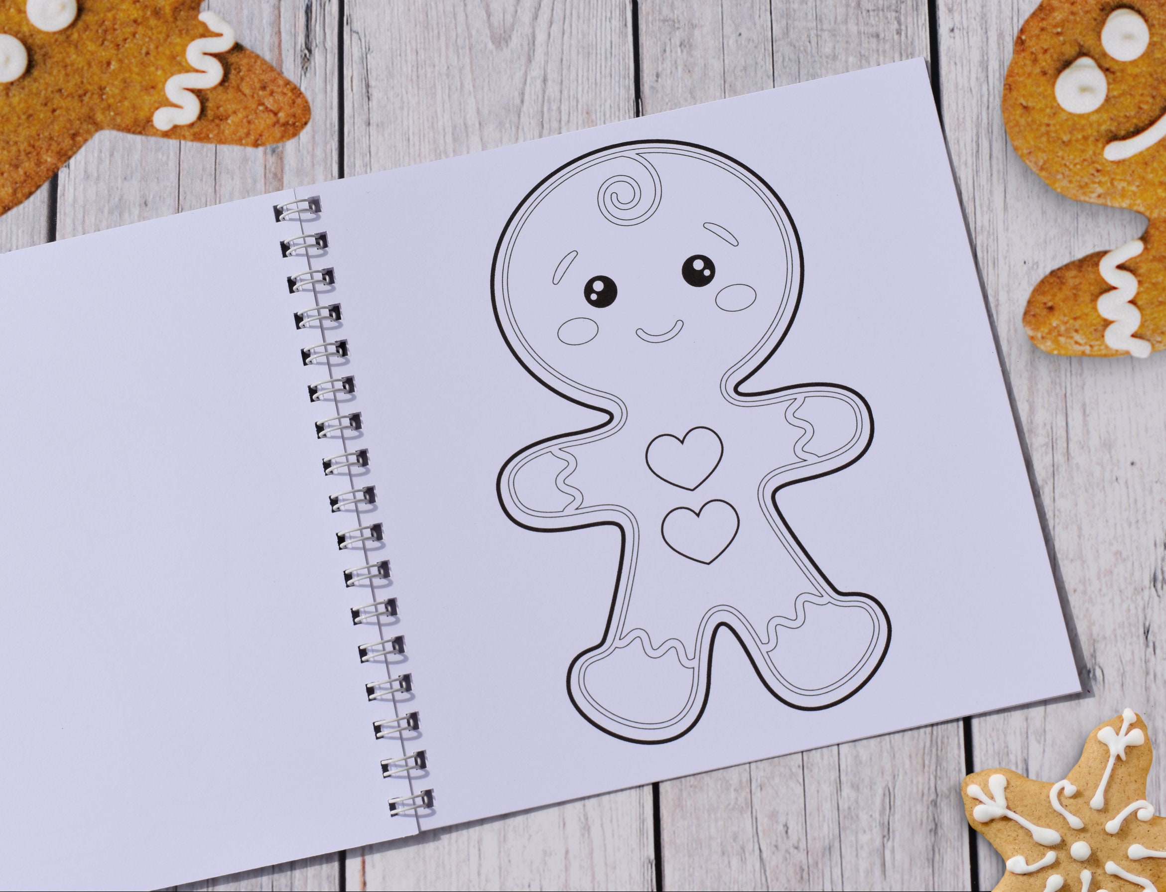 Gingerbread Colouring Book Gingerbread Activity - Etsy UK