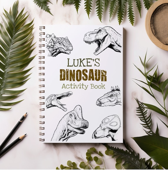 Personalised Dinosaur Activity Book: Colouring & Fun Facts