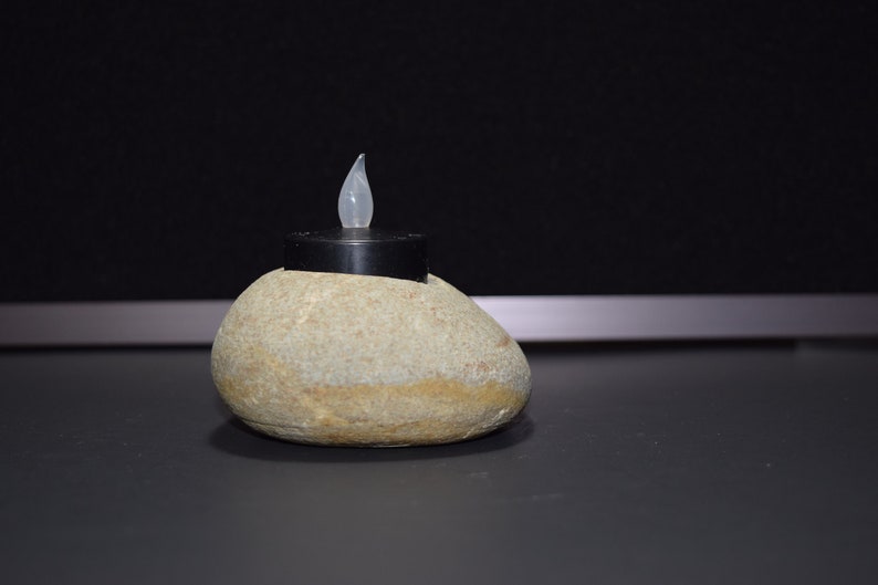 Rock Candle Holder Etsy