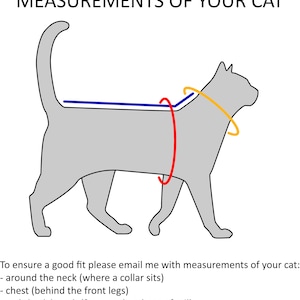 Reflective High visibility harness for Cat. Difficult to escape. Safety Quilted Vest with 2 reflective patches. Fall Winter ALLCATSGOOD image 10