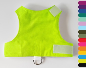 Escape proof Cat Harness for Walking | ONE SIZE | NEON Yellow Adjustable Cat Walking Jacket | Soft Cat Vest for Outdoors 16 color variation