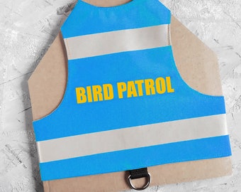 UKRAINE. Bird Patrol. Water-repellent Yellow-Blue Safety Cat Harness with reflective strips | ALLCATSGOOD