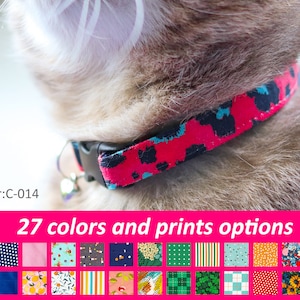 Breakaway Cat Collar. 27 color and print option. Cat, Kitten. Made in Poland
