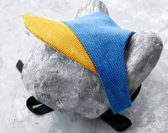 Ukraine Cat Hat. Cap for Cats and Kittens. Yellow-Blue. Pet photo prop. Made in Ukraine | ALLCATSGOOD