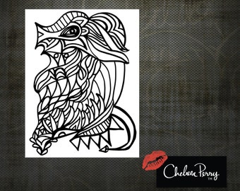 La La Lover by Chelsea Perry, Instant Digital Download, Adult Coloring Page, DIY