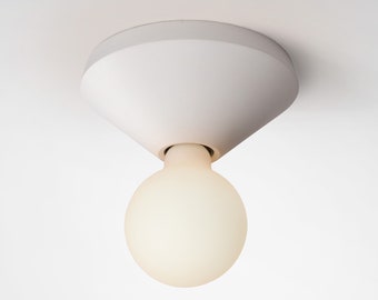 Ceiling lamp concrete minimalist direct lighting ADA Ivory