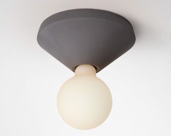 Ceiling lamp concrete minimalist direct lighting ADA in Dark Grey