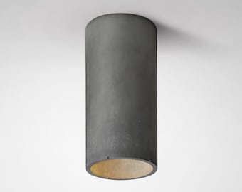 Ceiling spotlight minimalist lighting fixture round flush mount lamp CROMIA dark grey black