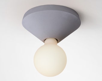 Lampada da soffitto in cemento minimalista a illuminazione diretta ADA in Grigio