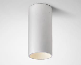 Ceiling spotlight dimmable minimalist lighting fixture cylinder concrete lamp flush mount downlight CROMIA light grey