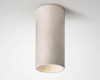 Ceiling spotlight minimalist lighting fixture cylinder concrete downlight CROMIA dove grey