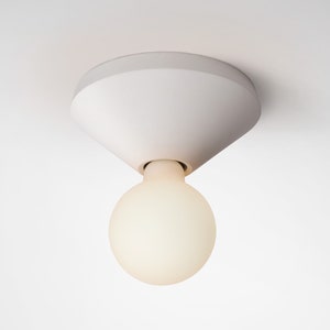Ceiling lamp concrete minimalist direct lighting ADA Ivory image 1