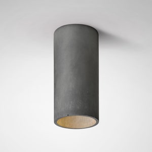 Ceiling spotlight minimalist lighting fixture round flush mount lamp CROMIA dark grey black