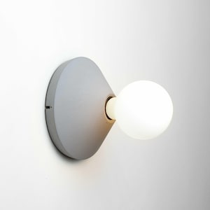 Minimalist lighting | ADA Ceiling Lamp and Wall Light in Gray Concrete | Bold Lamp for Industrial interior