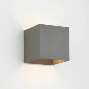 Wandleuchte, Beton Minimalist Wandleuchte, Up Down Licht, Indirektlicht, Beton Lampe, Wandleuchte CROMIA dunkelgrau