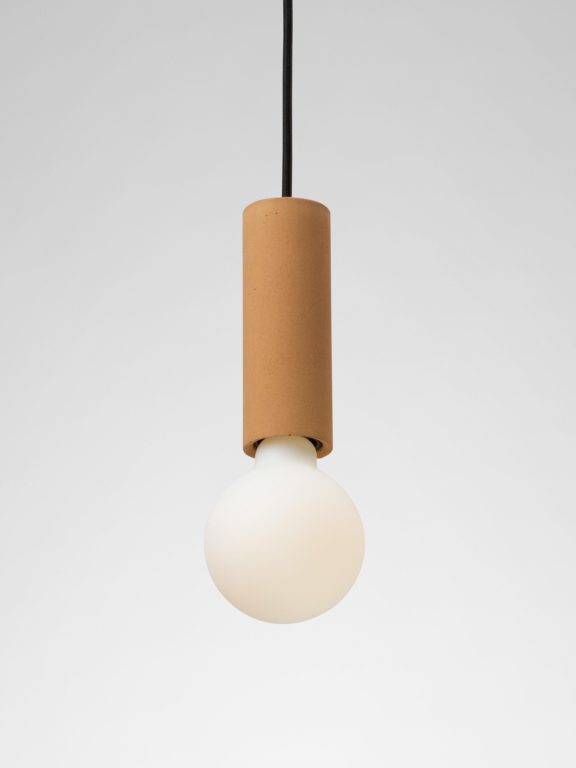 Colored concrete minimalist pendant light ILA