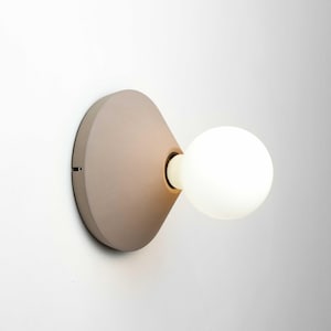 Minimalist lighting | ADA Ceiling Lamp and Wall Light in Gray Beige Concrete | Bold Colorful Concrete Design