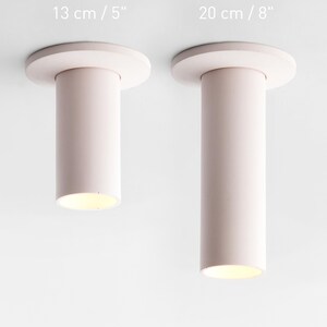 Lámpara de colores – Foco de techo de hormigón con placa de cubierta – Lámpara cilíndrica minimalista CROMIA P - Pink