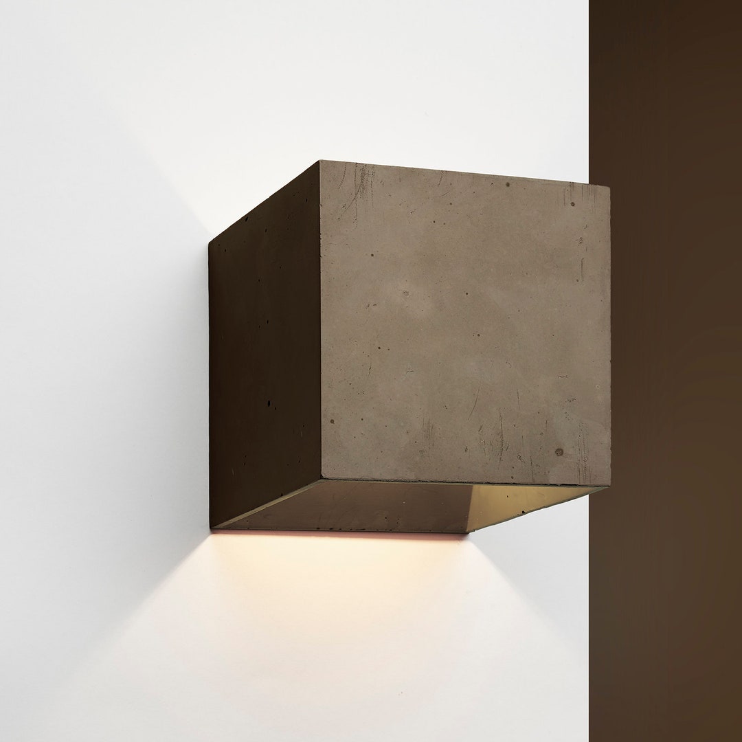 Wall Brown Square Light, Minimalist Sconce, up Down Light, Diffuse ...
