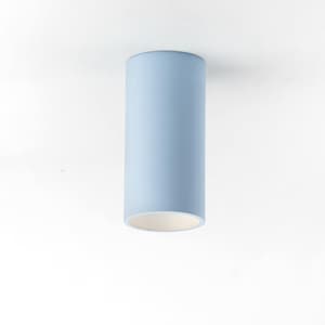 Ceiling spotlight minimalist lighting fixture round concrete downlight CROMIA light blue