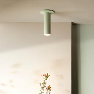 Lámpara de colores – Foco de techo de hormigón con placa de cubierta – Lámpara cilíndrica minimalista CROMIA imagen 3