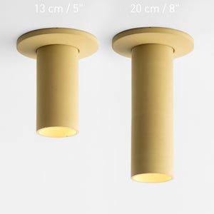 Lámpara de colores – Foco de techo de hormigón con placa de cubierta – Lámpara cilíndrica minimalista CROMIA MY - Mustard yellow
