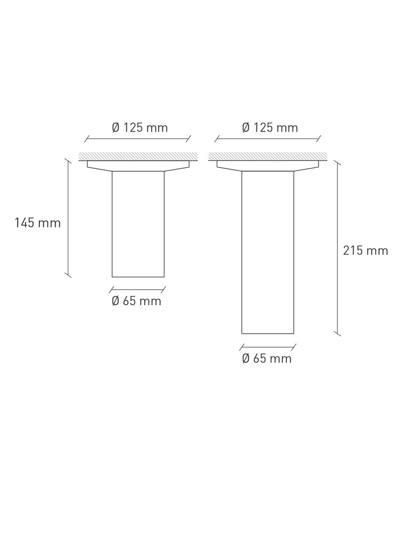 Lámpara de colores – Foco de techo de hormigón con placa de cubierta – Lámpara cilíndrica minimalista CROMIA imagen 17