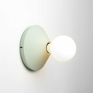 Minimalist lighting | ADA Ceiling Lamp and Wall Light in  Mint green Concrete | Pastel Colorful Concrete Design