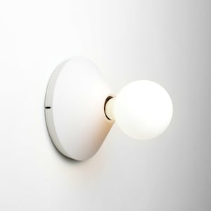 Minimalist lighting | ADA Ceiling Lamp and Wall Light in Light White Concrete | Bold Minimal Concrete Design