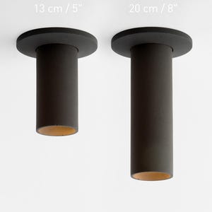 Lámpara de colores – Foco de techo de hormigón con placa de cubierta – Lámpara cilíndrica minimalista CROMIA K - Black