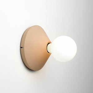 Minimalist lighting | ADA Ceiling Lamp and Wall Light in Beige Concrete | Bold Circular Lamp for modern living