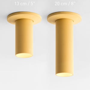 Lámpara de colores – Foco de techo de hormigón con placa de cubierta – Lámpara cilíndrica minimalista CROMIA Y - Yellow