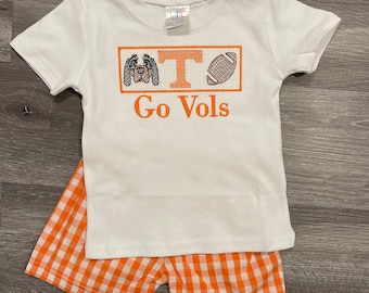 Boys Volunteers Shirt, Boys Tennessee Football TShirt, Boys Collegiate Shirt, Boys Football Shirt, Football Sibling Matches