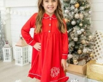 Red Flannel Night Gowns - Etsy