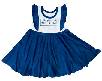 Girls Cheerleader Dress, Girls Sports Cheerleader Dress, Girls Collegiate Dress, Girls Football Dress, Football Sibling Matches