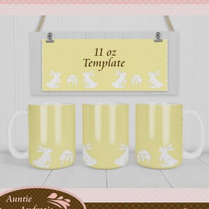 Easter Bunny Template for 11oz and 15oz Mugs