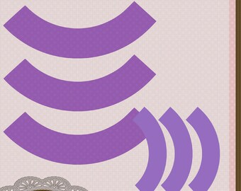 Modello cupcake wrapper - File PNG, PDF e SVG per la stampa e il taglio