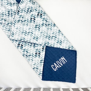 LAST CHANCE - Baby Boy Blanket - Minky Blanket with Name - Baby Shower Gift - Personalized Boy Gift