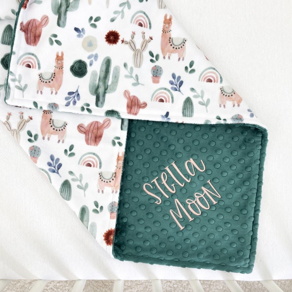 Sunny Llama Cactus Quilted Blanket NCU0TL292 main image 1