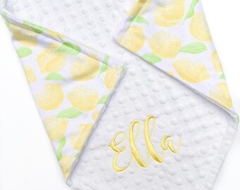 lemon swaddle blanket