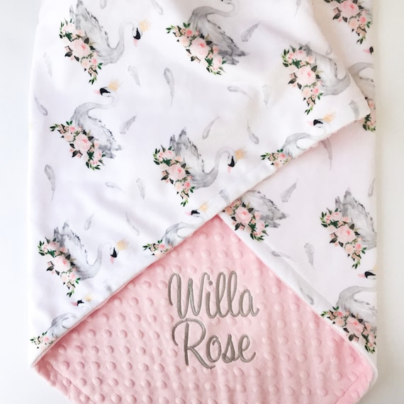 monogrammed baby blankets etsy