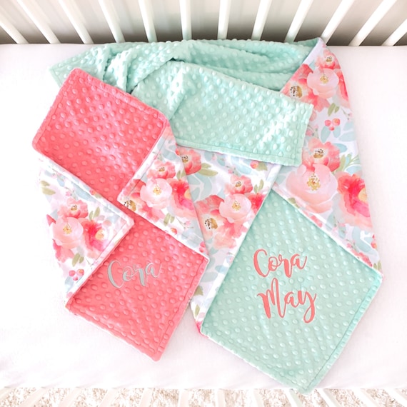 monogrammed baby blankets